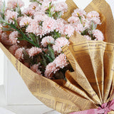 2 Bushes | 33inches Blush/Rose Gold Artificial Chrysanthemum Mum Flower Bouquets