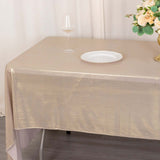 60x126inch Blush Shimmer Sequin Dots Polyester Tablecloth, Wrinkle Free Sparkle Glitter