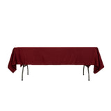 60"x102" Burgundy Lamour Satin Rectangle Tablecloth