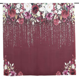 8ftx8ft Sparkly Burgundy Rose Floral Print Vinyl Photography Backdrop#whtbkgd