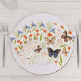 50 Pack Ivory 2-ply Paper Cocktail Napkins with Field Herbs and Butterfly Print