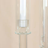 Round Cluster Taper Candelabra Candle Holders, Votive Pillar LED Candle Holders Round Mirror Base