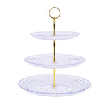 12inch 3-Tier Clear Acrylic Sunflower Cut Cupcake Stand, Dessert Holder#whtbkgd