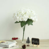 5 Bushes | Cream Artificial Silk Hydrangea Flower Bouquets