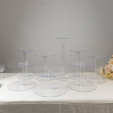 8-Tier Clear Acrylic Cake Stand Set, Cupcake Holder Dessert Pedestals