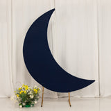 6.5ft Navy Blue Spandex Crescent Moon Chiara Backdrop Stand Cover, Custom Stretch Fitted Wedding