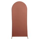 6ft Matte Terracotta (Rust) Spandex Fitted Chiara Backdrop Stand Cover