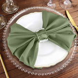 5 Pack | Eucalyptus Sage Green Polyester Cloth Napkins, Reusable Dinner Napkins