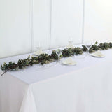 6ft | Frosted Green Artificial Eucalyptus & Boxwood Leaf Garland Vine