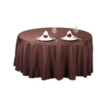 108" Chocolate Polyester Round Tablecloth