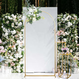 7ft Gold Metal Wedding Arch Chiara Backdrop Stand Floral Display Frame With Round Top