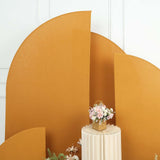 Set of 4 | Matte Gold Spandex Half Moon Chiara Backdrop Stand Covers