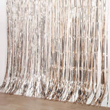 8ft Champagne Metallic Tinsel Foil Fringe Doorway Curtain Party Backdrop