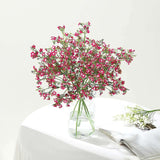 4 Stems | 27inch Fuchsia Artificial Silk Babys Breath Gypsophila Flowers