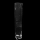 6 Pack | 24inch Heavy Duty Square Glass Cylinder Vases, Clear Glass Flower Vase