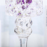 Set of 3 | Clear Long Stem Cylinder Glass Vase Candle Holders