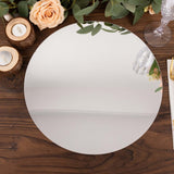 10 Pack Silver Mirror Lightweight Charger Plates For Table Setting, 13inch Plastic Dining Plate