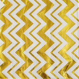 20 Pack | 3 Ply Metallic Gold Chevron Paper Dinner Napkins | Wedding Cocktail Napkins#whtbkgd