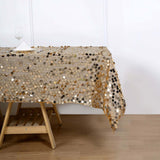 60"x102" Gold Big Payette Sequin Rectangle Tablecloth