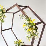 7ftx8.5ft Heavy Duty Wooden Dual Hexagon Wedding Arbor Backdrop Stand