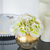 4inch Gold Foiled Crackle Glass Bud Vase Table Centerpiece, Bubble Bowl Round Flower Vase