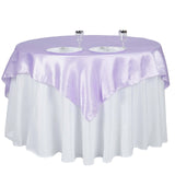 60x60inch Lavender Lilac Square Smooth Satin Table Overlay