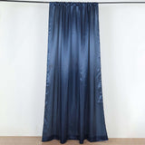 8ftx10ft Navy Blue Satin Formal Event Backdrop Drape, Window Curtain Panel