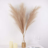 3 Stems | 44inch Taupe Artificial Pampas Grass Plant Sprays, Faux Branches Vase Flower Arrangement