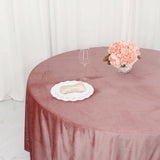 120Inch Dusty Rose Seamless Premium Velvet Round Tablecloth, Reusable Linen