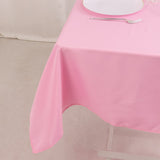 54"x54" Pink Premium Polyester Square Tablecloth - 220GSM