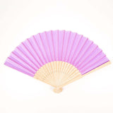 5 Pack Lavender Lilac Asian Silk Folding Fans Party Favors, Oriental Folding Fan Favors#whtbkgd