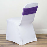 5 pack | 6x15 Purple Sequin Spandex Chair Sash