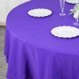 90" Purple Premium Polyester Round Tablecloth - 220GSM