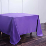 Purple Polyester Square Tablecloth 90Inch