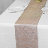 10x108inch Champagne Diamond Rhinestone Mesh Table Runner, Crystal Rhinestone Ribbon Bling Roll
