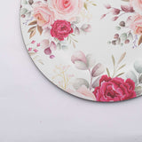 6 Pack | 13inch Rose Flower Design Plastic Serving Plates