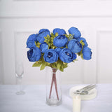 2 Pack | 19inch Royal Blue Artificial Peony Flower Wedding Bouquets