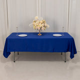 60"x102" Royal Blue Lamour Satin Rectangle Tablecloth