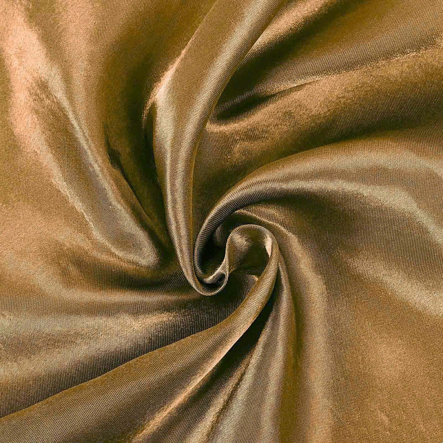 Satin 108" Round Tablecloth Gold - Smooth and Lustrous Table Cover for Weddings & Events