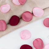 400 Pack | Matte Dusty Rose Mix Life-Like Flower Petals, Silk Rose Petal Round Table Confetti