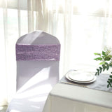 5 Pack | Lavender Lilac 6inch x 15inch Sequin Spandex Chair Sashes