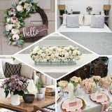 2 Pack 12inch Navy Blue Silk Assorted Peony Flower Arrangements, Artificial Floral Bouquets