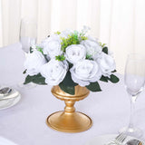 2 Pack White Silk Rose Flower Balls For Centerpieces, Artificial Kissing Balls