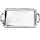 12 Pack | 4inch Silver Rectangular Mini Party Favor Candy Tray Treat Gift Display Serving Plate