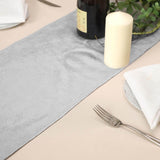 12" x 108" | Silver | Premium Velvet Table Runner