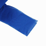 6yd Royal Blue Silk-Like Chiffon Linen Ribbon Roll For Bouquets, Wedding Invitations Gift Wrapping