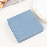 20 Pack Dusty Blue Soft Linen-Feel Airlaid Paper Cocktail Napkins, Highly Absorbent Disposable