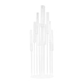 10 Arm Clear Acrylic Cluster Round Pillar Candle Stick Stand, 47inch Candelabra