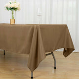 60"x102" Taupe Polyester Rectangular Tablecloth