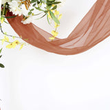 18ft Terracotta (Rust) Sheer Organza Wedding Arch Drapery Fabric